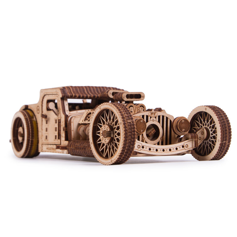 Wood Trick Hot Rod Wooden 3D Mechanical Model Kit Puzzle Wayfair